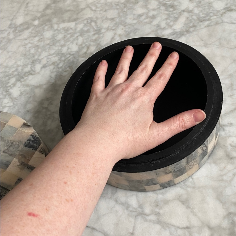 CB2 Resin Round Decorative Box - Picture 5 of 11